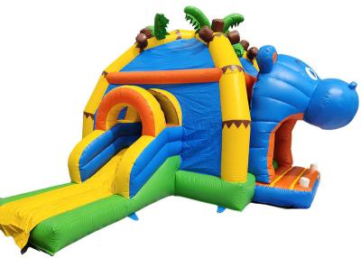 China Inflatable Hippo trampoline commercial bounce house for kids water park for sale