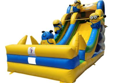 China New design yellow man large inflatable minion slide fun city water park for sale