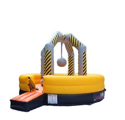 China Lyons Toys 10M Yellow PVC Carnival Games Interactive Inflatable meltdown Adult Game wipeout course for adults for sale