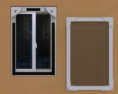 China New design portable Fiberglass DIY magnetic fly screens windows for sale