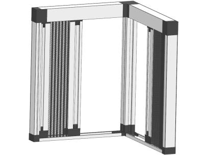 China New design open left & right polyester pleated net flyscreen door for sale
