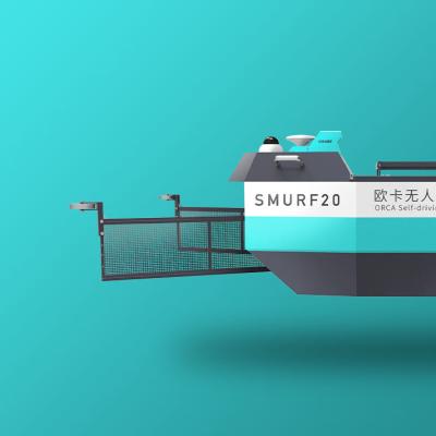 Chine Équipement bathymétrique en profondeur de nettoyage USV 2.51*1.56*1.05m d'enquête de bateau de robot d'étang futé à vendre