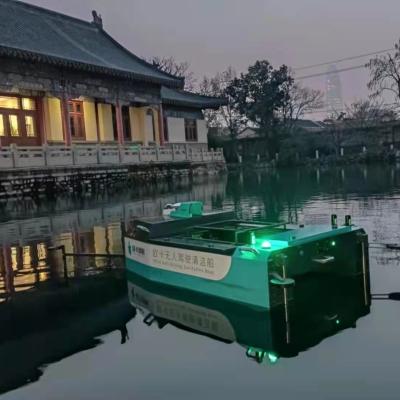 China O controle da ALMOFADA desvirilizou o barco ASV da ceifeira da grama da água do lago para a água que limpa 1m/S à venda