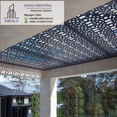China SUDALU Foshan Building Suppliers Outdoor Aluminum Laser Cut Panels Perforated Decoration Panel for sale