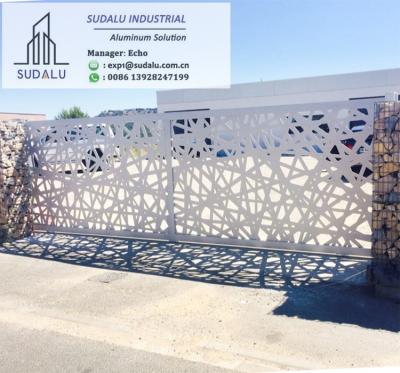 China SUDALU Customized Pattern Laser Cut Decoration Aluminum Panel Fence/ Gate Metal Perforated Panel for sale