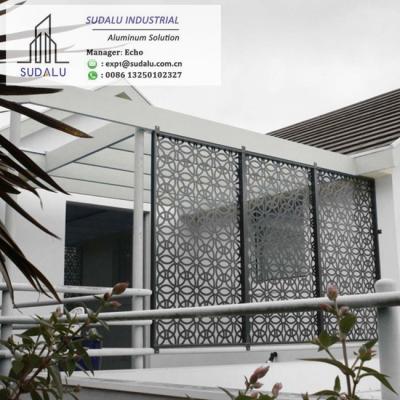 China SUDALU Foshan Metal Decorative Exterior Partition Wall Panel Perforated Aluminum Panel for Garden for sale