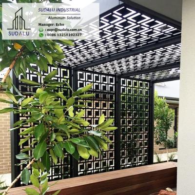 China SUDALU Outdoor Metal Laser Cut Decoration Panel Customized Pattern Perforated Aluminum Panel from Foshan for sale