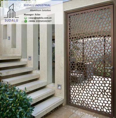 China Powder Coated Aluminum Decorative Perforated Panel for Garden Fence Gate for sale