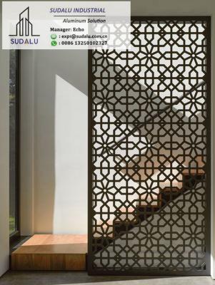 China Aluminum Indoor Partition Laser Cut Screen Decoration Panel Powder Coated Perforated Sheet for sale