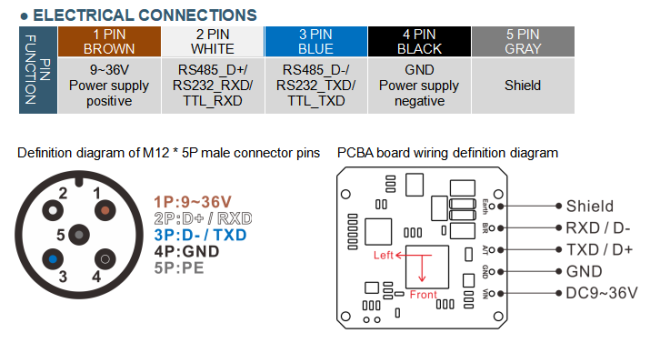 HDA446T Tilt Sensor wiring diagram