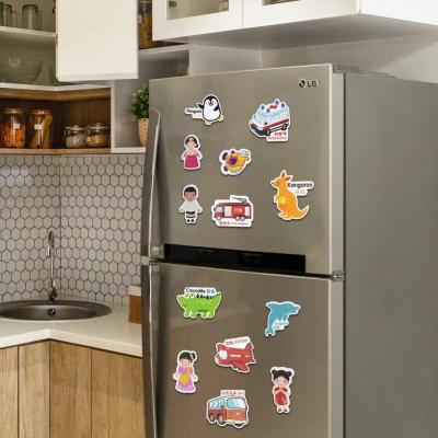 China Customized Waterproof Cartoon Fridge Magnet Stickers Removable Stickers For Kids for sale