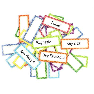 China 0.4mm 0.8mm 1.3mm Magnetic Whiteboard Sticker Removable Dry Erase Labels for sale