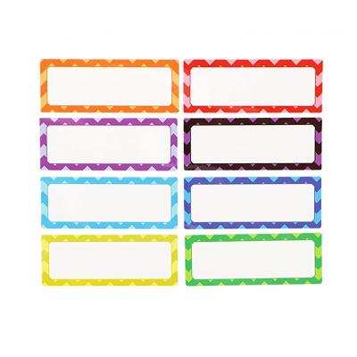 China Self Adhesive Removable Labels 0.8mm Dry Wipe Sticky Labels With Colorful Frame For Furniture for sale