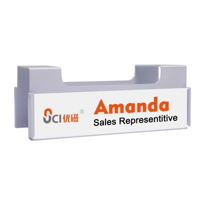 China Cubicle Name Plate Holder N35-N52 30mm Strong Magnetic Name Badge Holders for sale