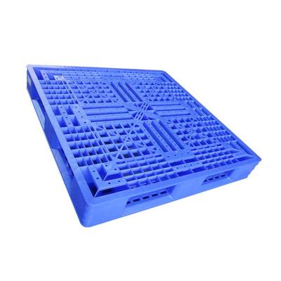 China Blue Single Side 1100 X 1100 Plastic Pallets For Warehouse Stockpile HDPE for sale