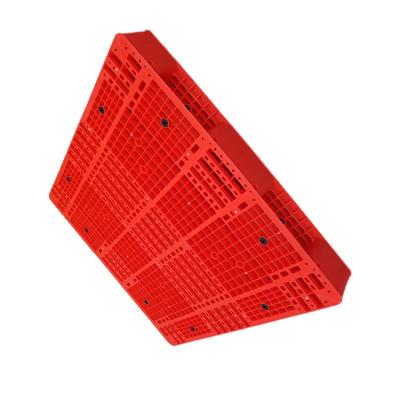 China Red Plastic 48X48 PE Double Side Pallet 6000Kg Static Four Way Forklift for sale