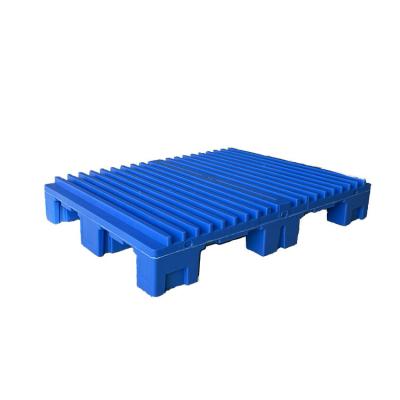 China Stackable 4000Kg Static Injection Molded Plastic Pallets HDPE Blue for sale