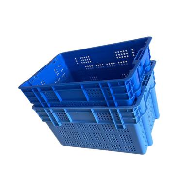 China 60X40 Polyethylene Plastic Moving Crate Reusable 50Kg Stackable for sale