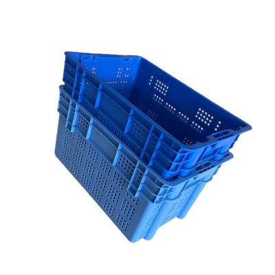 China Hygienic 60X40 HD Polyethylene Moving Crate Sea Food Market Load 50Kg for sale