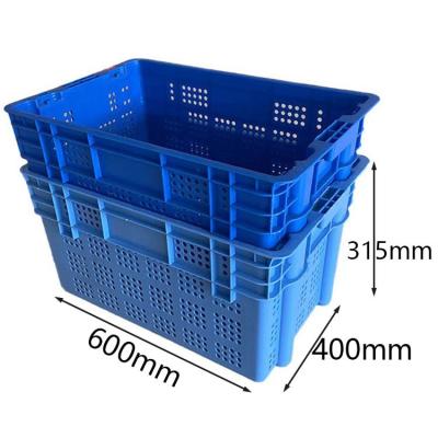 China Nestable Plastic Crates 600 X 400 Dynamic Load 50Kg For Vegetables Fruit for sale