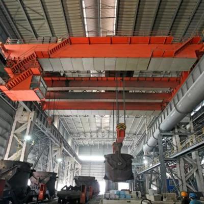China Metallurgical Workshop Casting Bridge Overhead Crane Double Girder For Pouring Ladle for sale