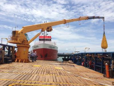 Κίνα Marine Hydraulic Telescopic Boom Slewing Deck Crane Offshore Crane Q235B προς πώληση