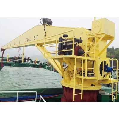 China Crescimento telescópico feito sob encomenda Marine Hydraulic Crane For Shipyard à venda