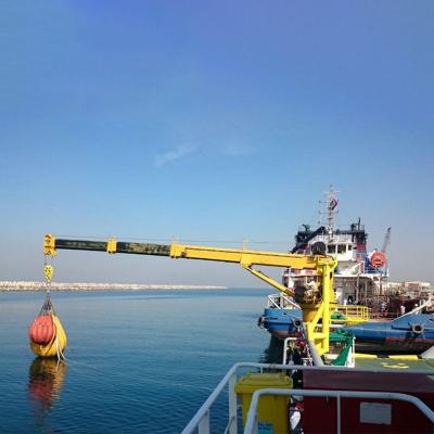 China Elevación hidráulica de Marine Telescopic Crane For Dinghy del auge en venta