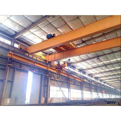 China QL Model Double Beam Bridge Crane With Rotating Elecromagnetic Hanging Beam​ for sale