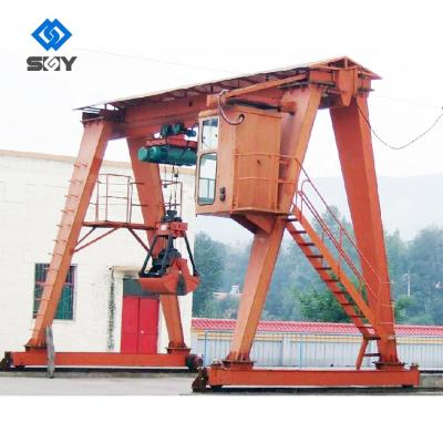 China Pórtico industrial Crane With Grab Bucket da viga do dobro do Eot da costa à venda