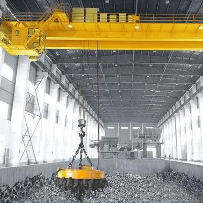 China SGY Double Girder 75 Ton Overhead Crane With Electric Magnet Hoist for sale
