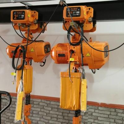 China Hand Pulled Small Tonnage Chain Electric Crane Hoist  For Beam Crane for sale