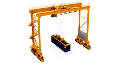 China OEM Rubber Tyre Double Girder Container Gantry Crane With Overload Protection for sale
