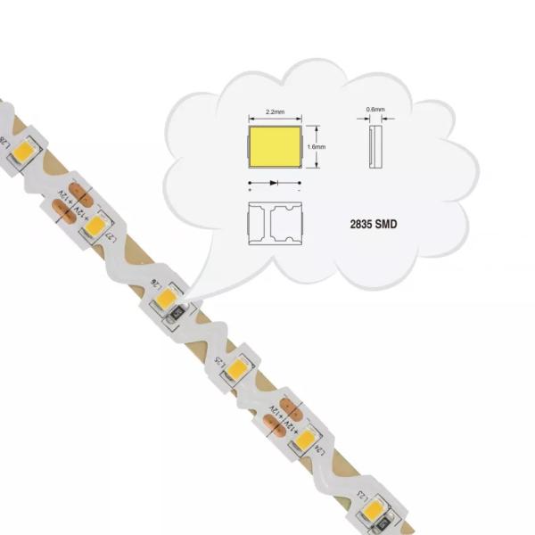 Quality Ultra Thin Zig Zag Bendable 120 240 60 Leds 6mm 8mm DC 12C 24V S Shape SMD 2835 for sale