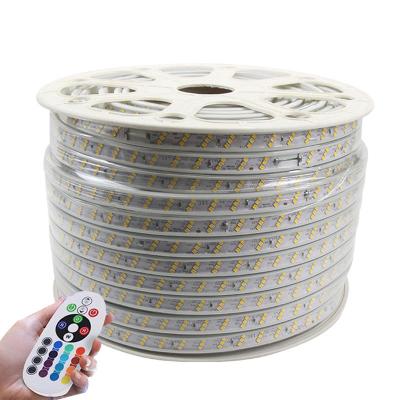 China High Voltage LED Strip Lights 220 Volts 120leds/M 8mm Single Row IP67 Waterproof SMD 2835 Flexible Smart for sale