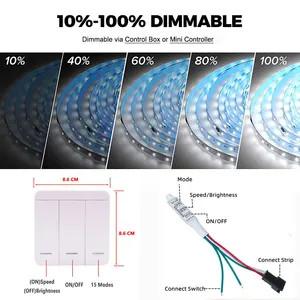 Quality Chasing Light Running Water 2835 LED Strip SMD DC 24V Ws2811 120leds/M White Red for sale