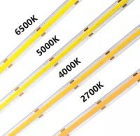 Quality 12V 90Ra COB LED Strip 320 Leds 8mm Width 10w/M 3000K 4000K 6000K for sale