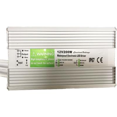 China 200W IP67 Power Supply Outdoor Waterproof 16.5A 12V For LED Lights for sale