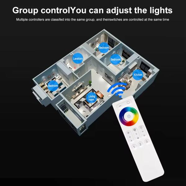 Quality 144W RGB WW CW Controller PWM Control Full Touch Rf 3 Channels 3 Zone Touch For for sale