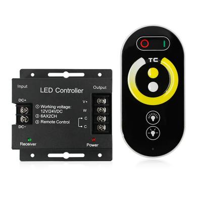 China Color Temperature LED CCT Controller 12V 3 Channel Light Dimmer Rf Double Color for sale