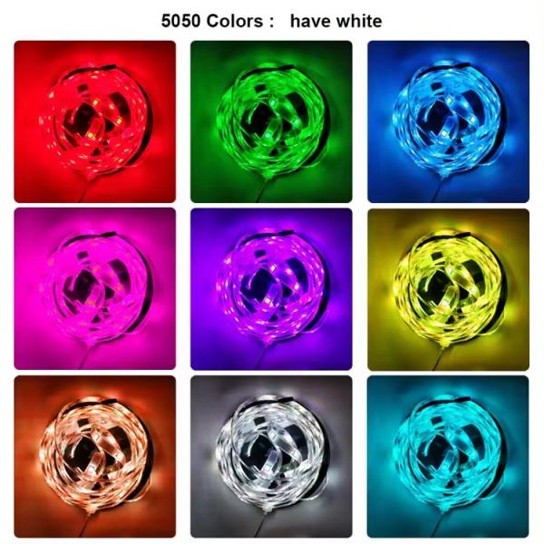 Quality SMD 5050 30D 5M 10M 15M 20M DC 12V Waterproof RGB LED Strip Light Mini 24key for sale
