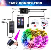 Quality 12V 50ft 15M 5050 RGB Color DJ Decoration For Night Club Smart LED Strip Lights for sale