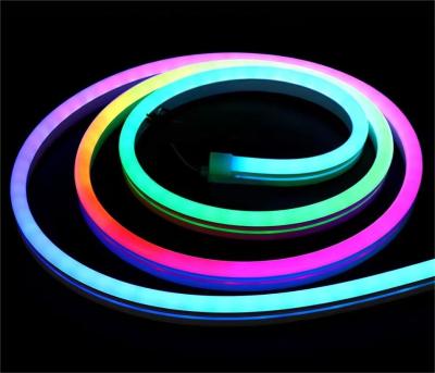China Flexible 6 X 12 RGB Neon Light 12V Flex Silicone Tube Neon LED Strip Light For Bedroom Living Gaming Room for sale