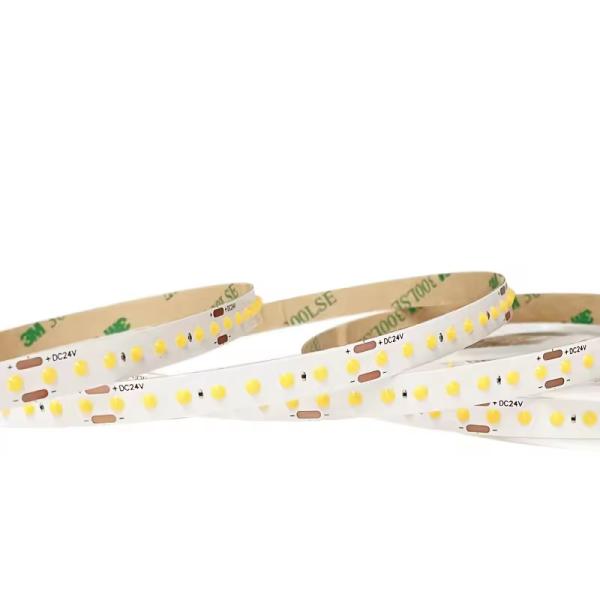 Quality Customized 90Ra COB LED Strip Flexible Warm White Dot Free 8mm Ultra Thin White DC 12V 24V Waterproof IP67 for sale