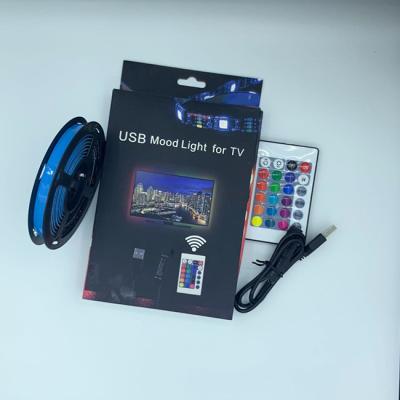 China 5v USB conduziu luzes de tira da C.C. 5V RGB do luminoso da tevê das luzes de tira 6.56ft do ED da luz de tira USB para o computador de secretária da tevê à venda