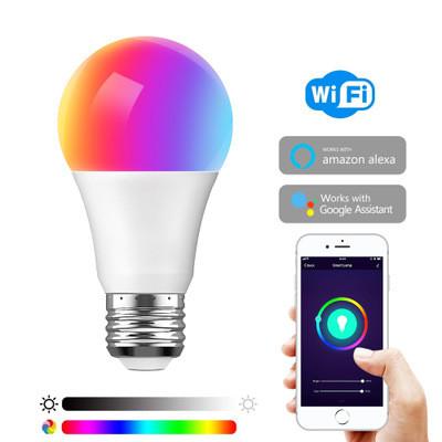 China WIFI Timing 9W 800lm RGB LED Bulb B22 APP Controlled for sale