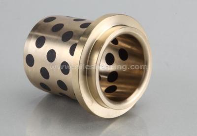 China Self Lubricating Graphite Plugged Bronze Bearings Cylindrical Oilless for sale