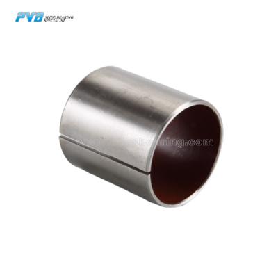 China Stainless Steel Back PTFE Lined Bushing Composite Plain Self Lubricated Bushing for sale