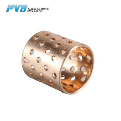 China Oil Lubricated CuSn8P0.3 Wrapped Bronze Bushing Thin Wall With Through Oil Holes for sale