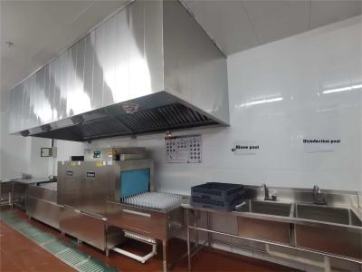China Het spoelen Vluchttype van de Restaurantafwasmachine Commerciële Desinfectie Te koop